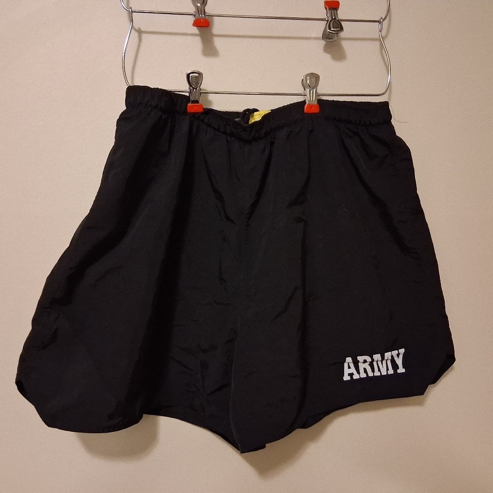 Army Black Physical Training Athletic Men's Shorts Large